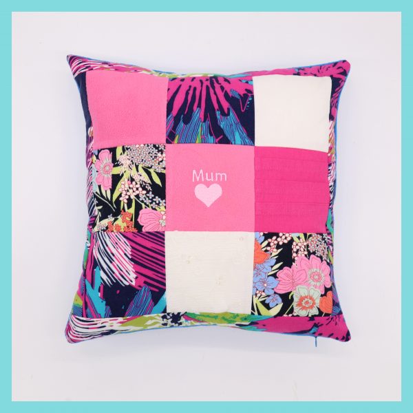 Patchwork Memory Cushion keepsake cushion Tiller&Co