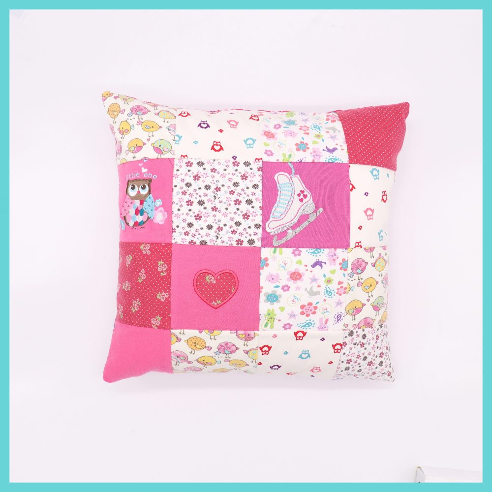 Patchwork Memory Cushion keepsake cushion Tiller&Co